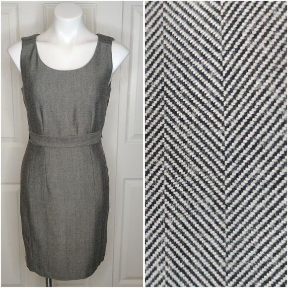 H&M herringbone sheath dress sz 8 - Picture 1 of 9